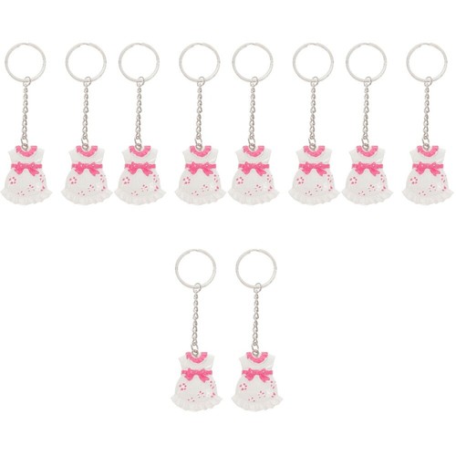 10 PCs Gäste Geschenke Kleid Keychain Hochzeit Babypartydekorationen für Mädchen - Bild 2 von 12