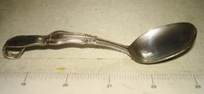 Vintage Silverplate BABY FEEDING SPOON Loop Handle