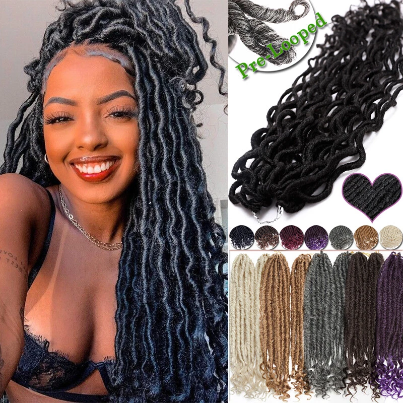 Natural Black New Faux Locs, Faux Locs African, Goddess