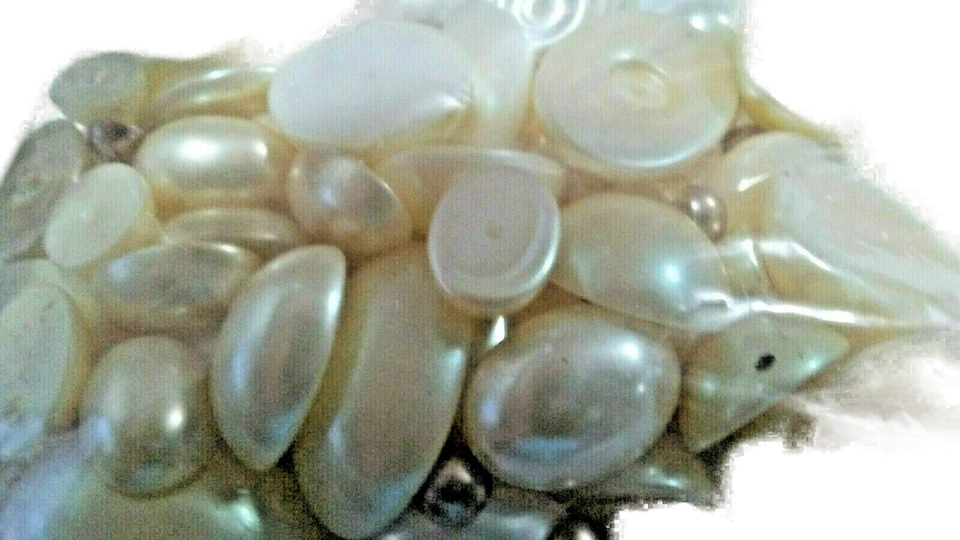 Свободный жемчуг плоский назад круглый овальный кабошон натуральный камень ювелирных изделий делает 12 унций новый - Изображение 2 из 3