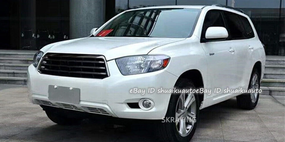 Матовая черная передняя центральная решетка верхняя отделка решетки для Toyota Highlander 2008-11 годов выпуска  - Изображение 4 из 4