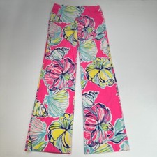 Lilly Pulitzer Pant Women Small Palazzo Floral Wide Leg 30x34 Work Party Core Ex