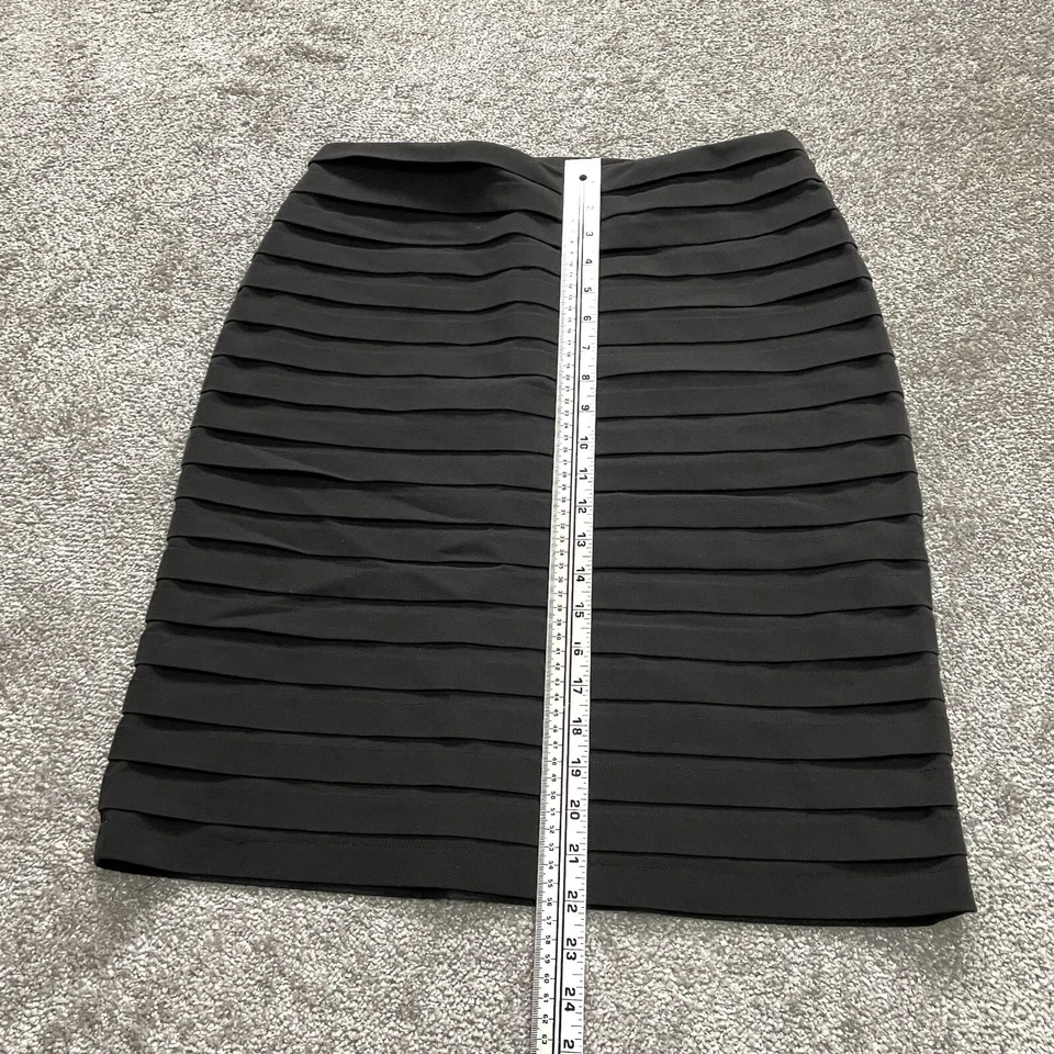 Larry Levine Falda Elástica Mujer 8 Negro Hasta la Rodilla Capas Lápiz Recto Foto 2 de 4