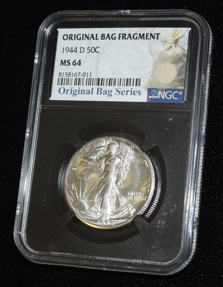 1944-D NGC MS64 Bolsa Original Fragmento Walking Liberty Medio Dólar