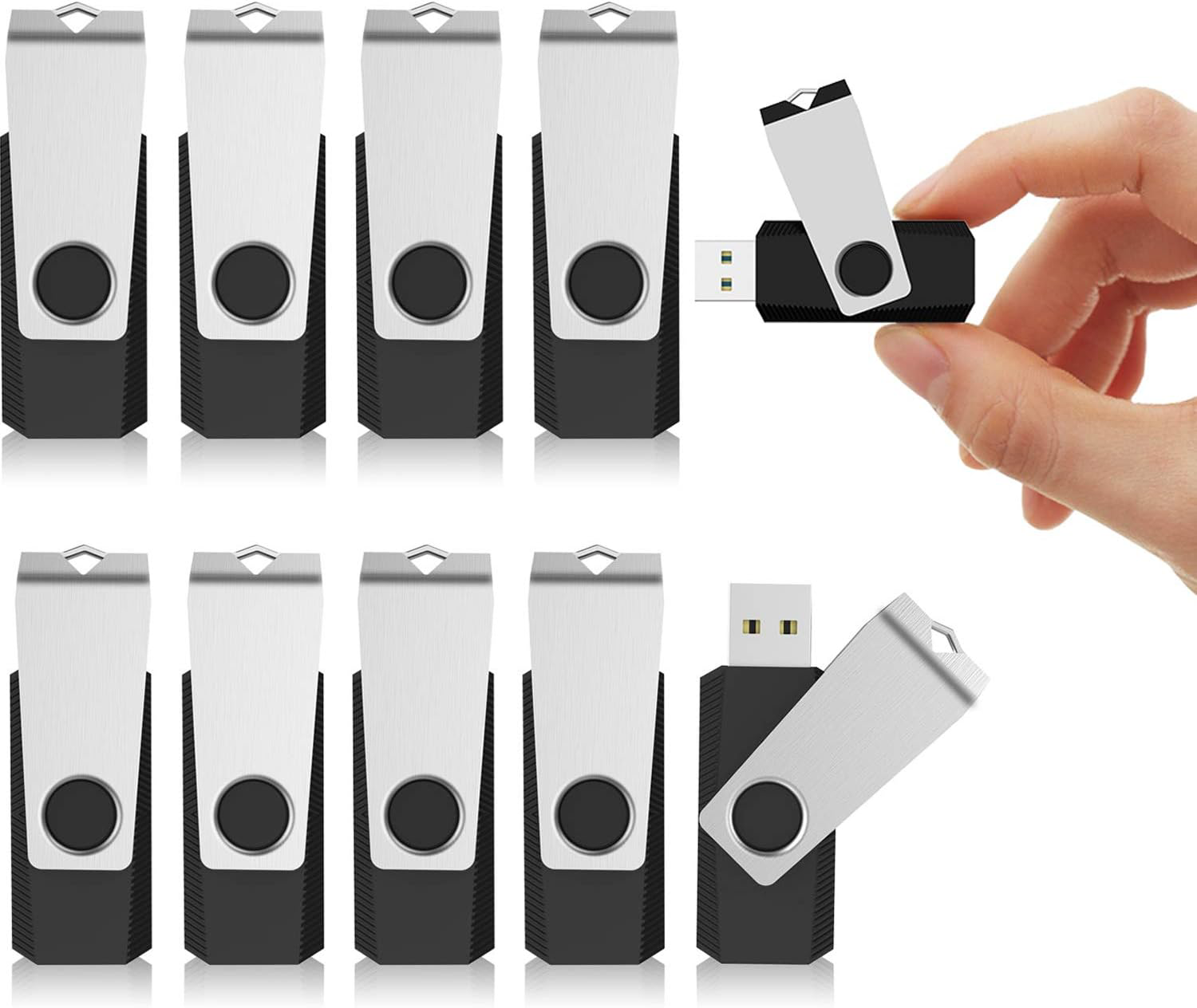 KEXIN 10 Pack 64GB Flash Drive USB Flash Drive Thumb Drive Memory Stick USB Jump