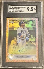 2022 Topps Gilded Collection Nelson Cruz Rose Gold Refractor Auto /25 SGC 9.5