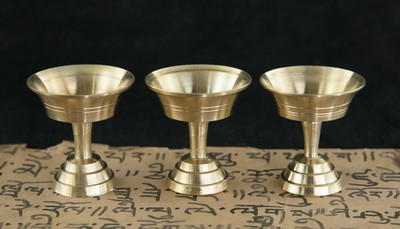 Offering Wicks Lot 3 Lamp Wicks IN Butter Tibetan Brass 4.2 CM for Autel Buddhist ...