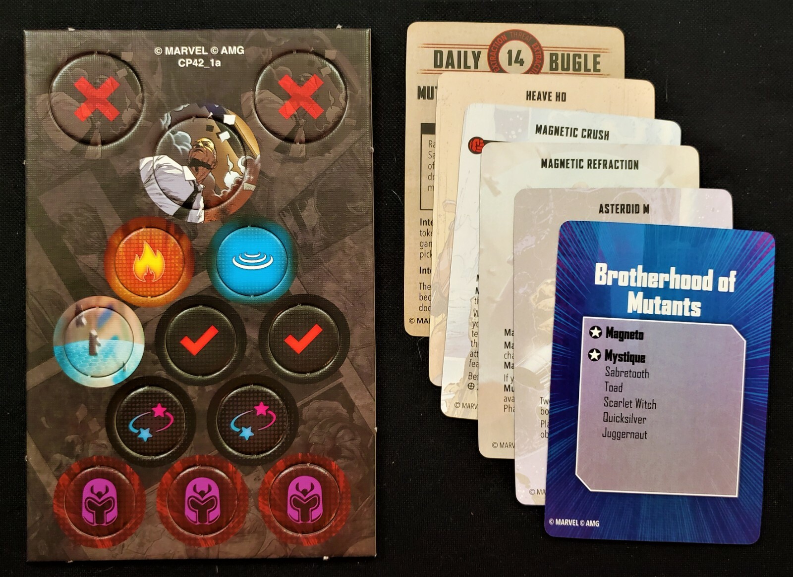 Marvel Crisis Protocol Магнето и Жаба - ТОЛЬКО тактические карты жетоны БЕЗ МИНИ-игр 3390₽