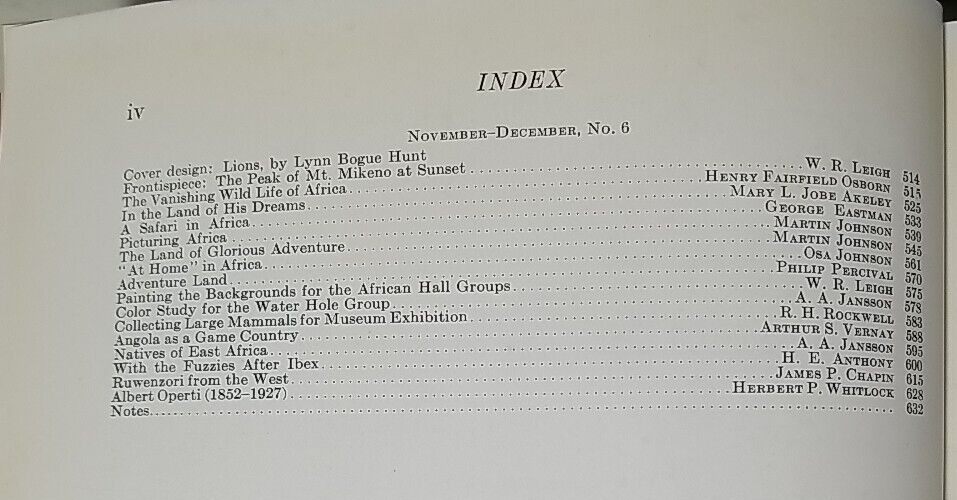 1927 NATURAL HISTORY The Journal of Museum of Natural History Vol 27 6 Issues