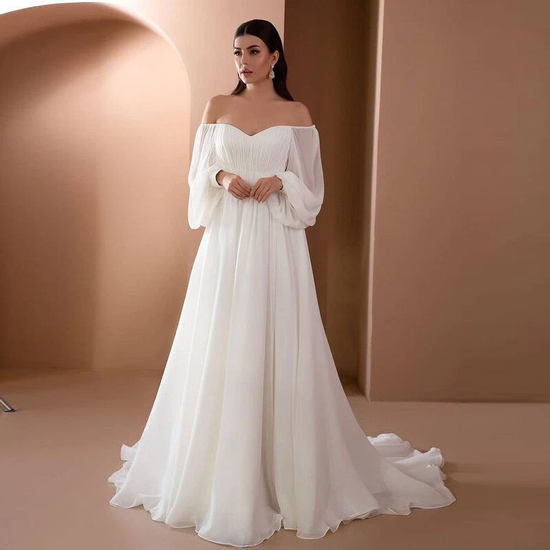 White slim wedding clearance dresses