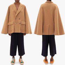 J.w. Anderson Double Breasted Wool Camel Cape Poncho Sz M/l Medium Large Coat