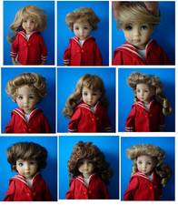 9 vintage wigs Used  New Sizes 7-9 for Little Darling doll by Effner