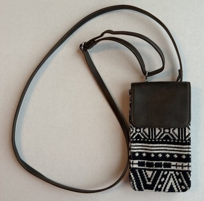 Thirty-One Small Call Me Crossbody Purse Handbag - Rio Weave Phone Western