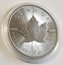 2015 CANADA $5 9999 1OZ ARGENT PUR 31g FINE SILVER MAPLE LEAF WITH LEAFE PRIVEY