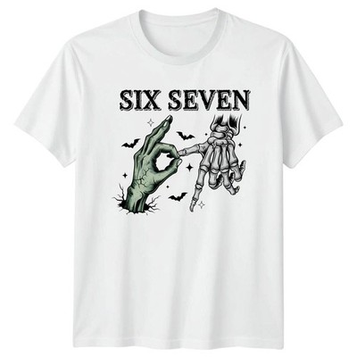 Six Seven Spooky Hands Halloween Herren Damen Grafik T-Shirt