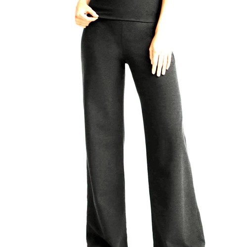 HTF Beyond Yoga Foldover Wide Leg Spacedye Pants in “Darkest Night” Large