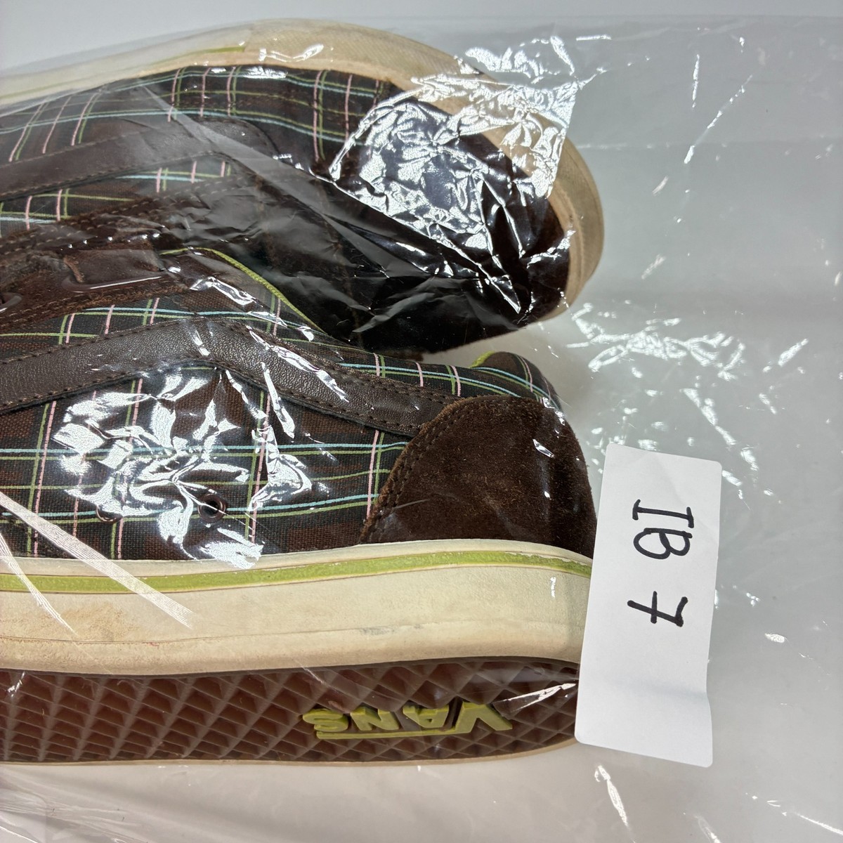 Vans Dustin Dollin No Skool Skate Shoes Brown Plaid SHC 59213