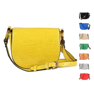 Women's bag cross body bag over crocodile shoulder bag leather-look