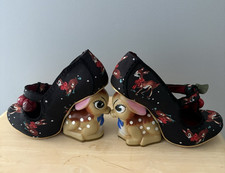 Scarpe con tacco Irregular Choice Cherry Deer nere taglia 8 Statement Dapper Days