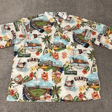 Reyn Spooner San Francisco Giants Shirt XL White Willie Mays Hawaiian Aloha NEW