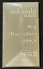 10 Gram .999 Fine Silver Valcambi Suisse Swiss Silver Fractional Silver Bar!!