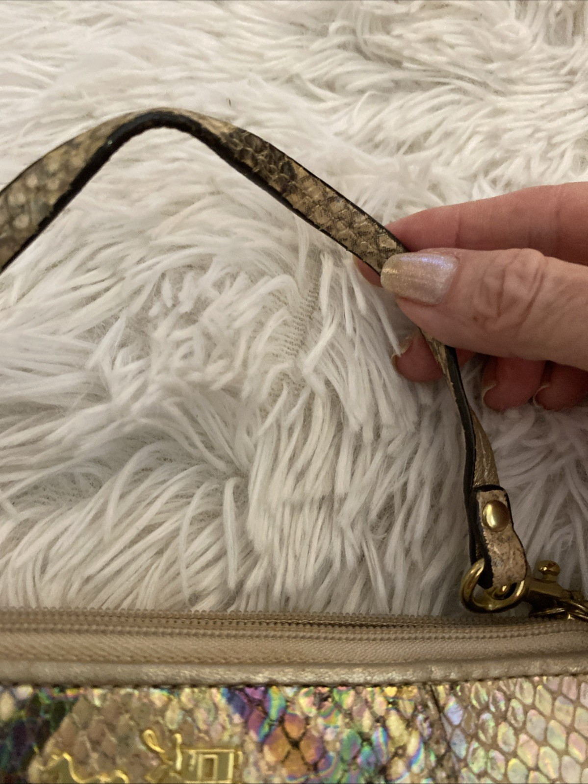 Coach Iridescent Wristlet Python Vintage Large Wr… - image 6