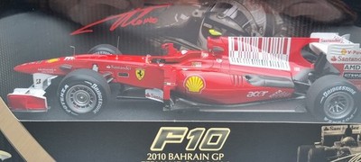 Hot Wheels Elite Ferrari F10 F.Alonso 2010 Bahrain GP Winner 1:18