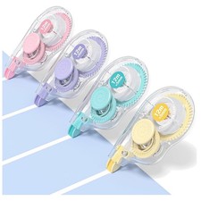 White Correction Tape 4 Pack Long-Lasting Instant Corrections for Office  Sc...