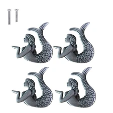 Mermaid Drawer knobs Nautical Beach Ocean Theme Home Decor Drawer Pulls Handl...