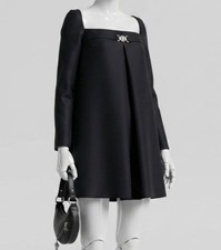 Versace Italy Women's Black Medusa ’95 Wool & Silk Minidress Size 38