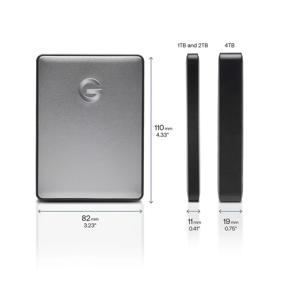 G-Technology 1TB G-DRIVE Mobile USB-C (USB 3.1) Portable External Hard Drive - Image 2 of 4