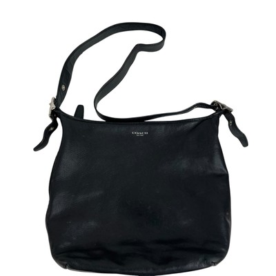 Authentic Coach Legacy Tassel Shoulder Bag 19889 Black Leather