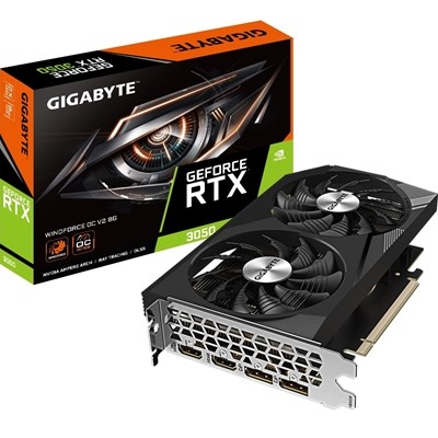 Gigabyte Nvidia Geforce Rtx 3050 Windforce Oc 8Gb V2 Dual Fan Grafikkarte