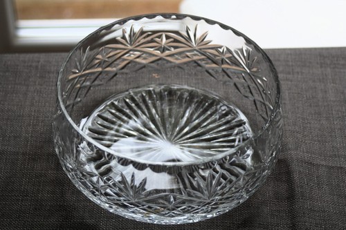 Gorgeous Thomas Webb Crystal Cut Glass Bowl Large Heavy 20cm Diameter Fruit Dish - Picture 5 of 9