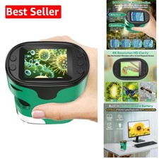 1000X Handheld Microscope for Kids - 4K Digital Screen, Portable  Rechargeable