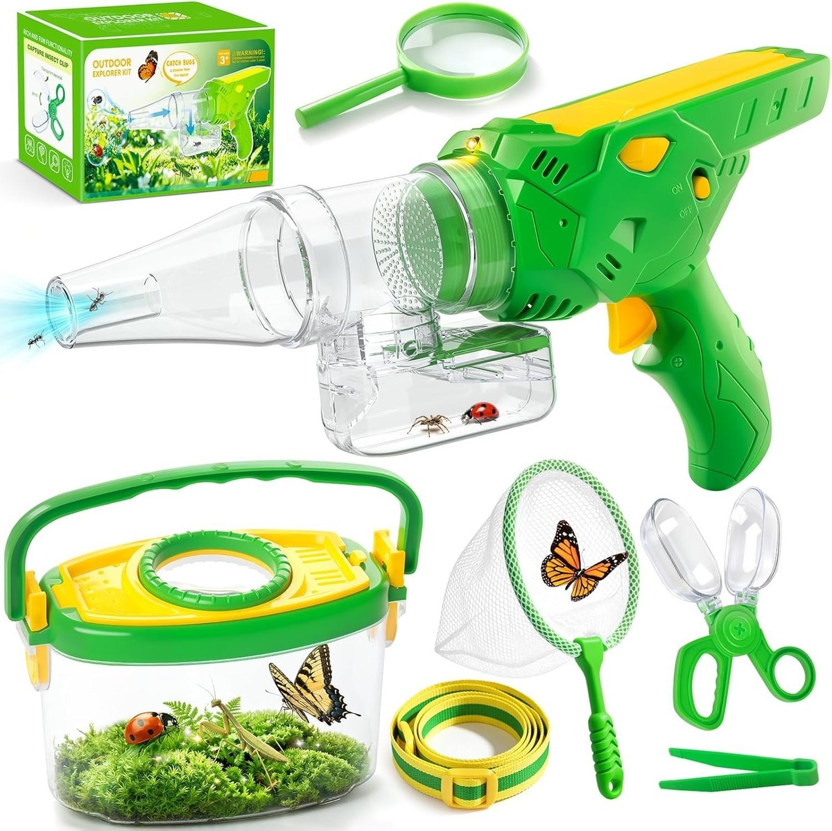 Bug Catcher for Kids 3-12, Bug Vacuum Bugs Catching Release Kit