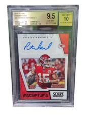 2018 Score Inscriptions Patrick Mahomes II #35 BGS 9.5 Auto 10 /25