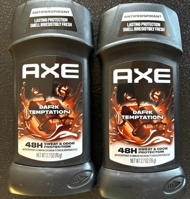 (2) Axe 48hr Antiperspirant Dark Temptation Deodorant Stick 2.7oz Exp 10-2027
