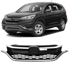 Front Bumper Upper Mesh Grill Grille Chrome For 2015 2016 Honda CRV CR-V Sport