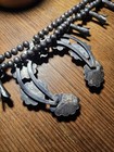 Turquoise Squash Blossom Necklace Navajo Native American Silver 26"  — photo 6