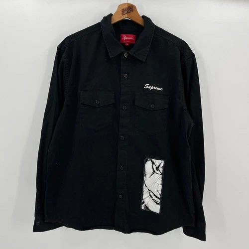FW21 2021 Supreme NYC The Crow Button Work Shirt in Black M - product listing photo