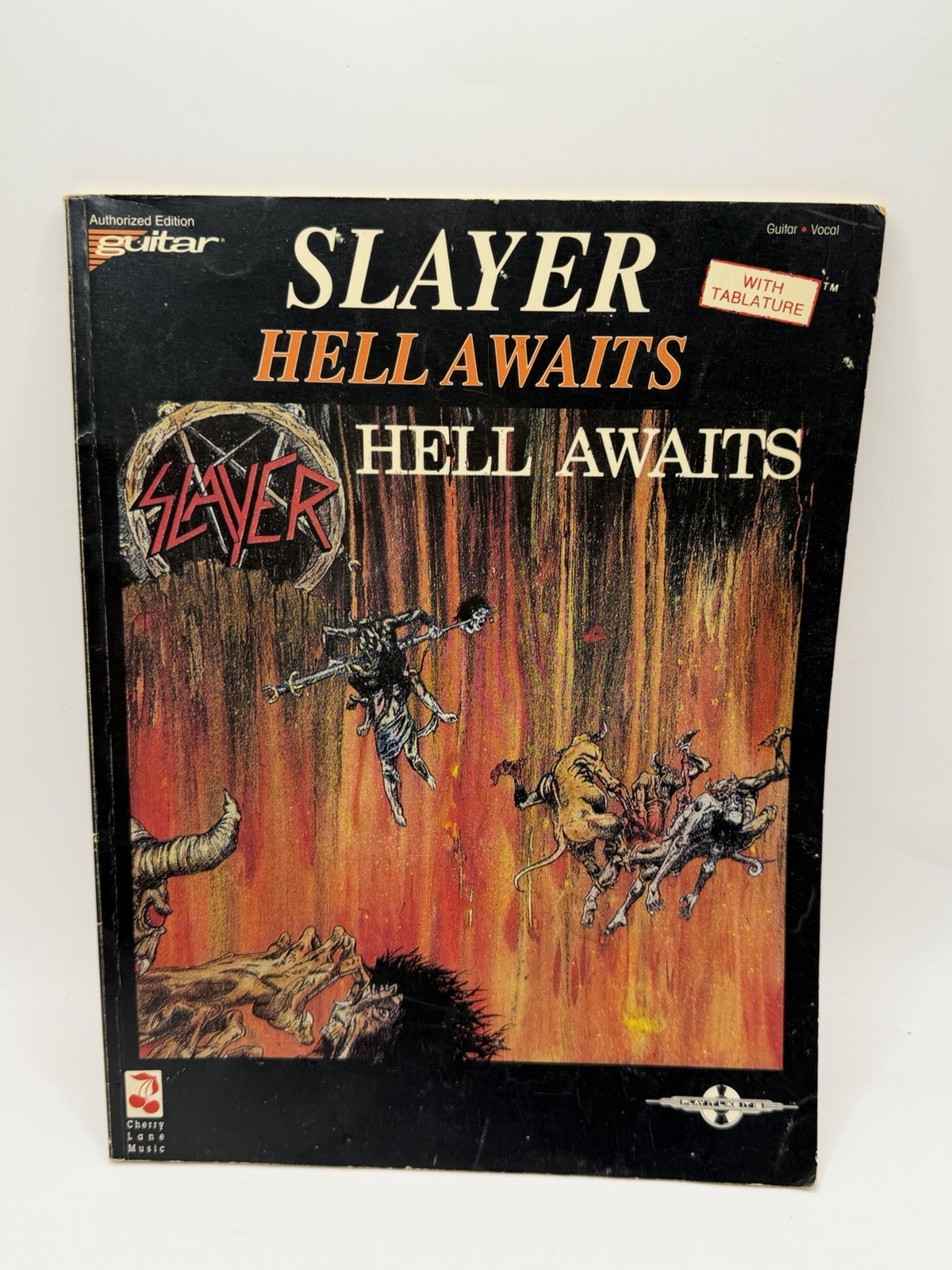 Slayer Hell Awaits Guitar Tablature Tab Book Authorized Edition Vocals Vintage