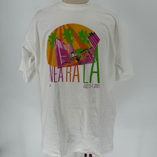 Vintage Union Single Stitch NEA RA LA 2001 USA Made T-Shirt White XXL UAW