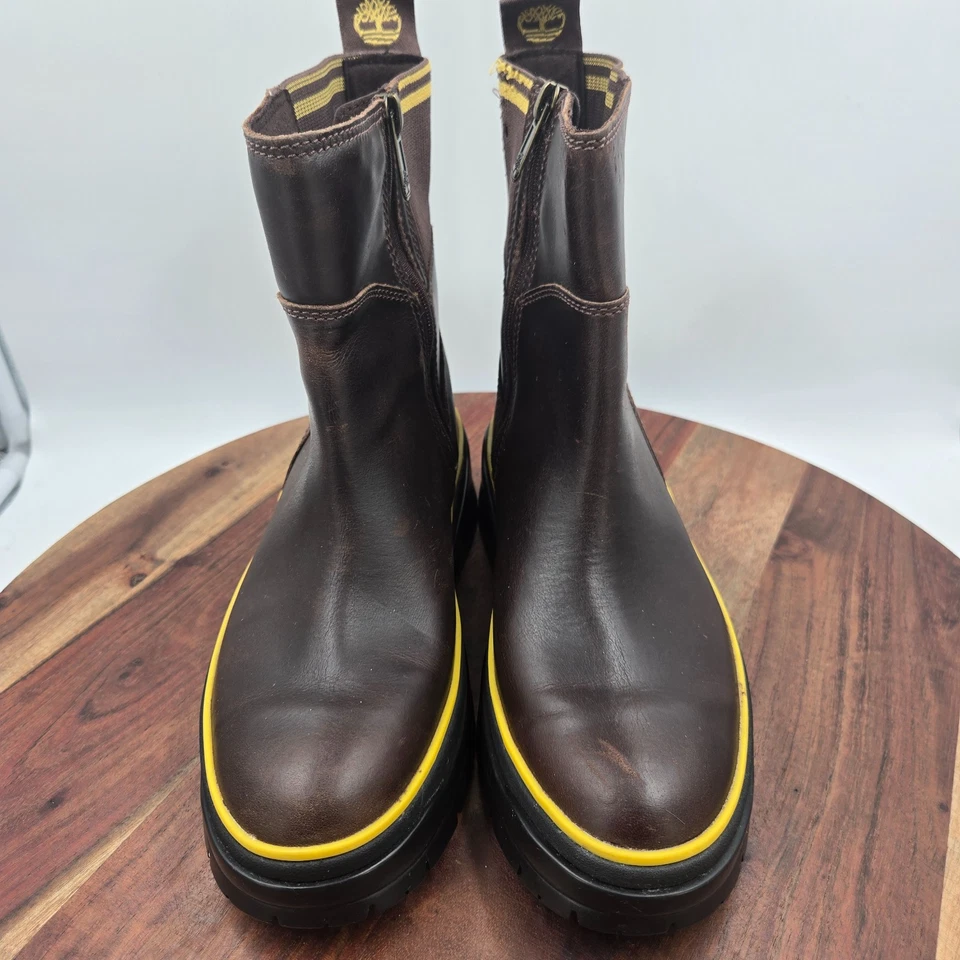Timberland Malynn ботинки женщин 6,5 коричневый кожаный водонепроницаемый Chelsea ботинок зажим - Изображение 3 из 4