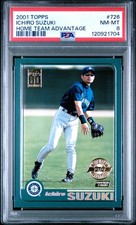 2001 TOPPS HOME TEAM ADVANTAGE #726 ICHIRO SUZUKI ROOKIE RC PSA 8