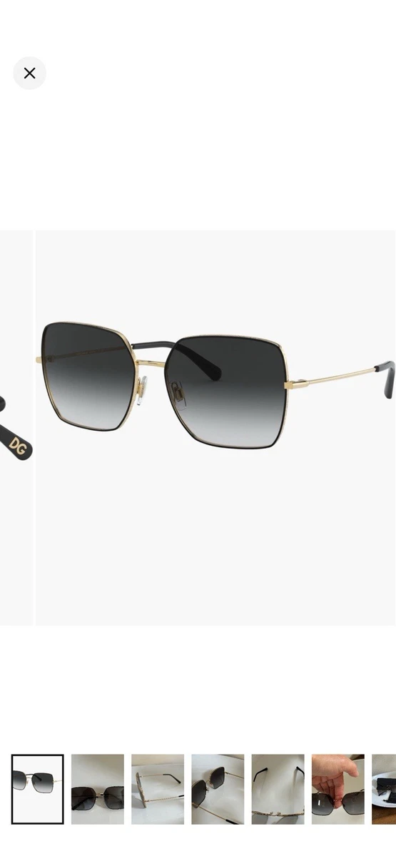 Dolce&Gabbana Gold Square Sunglasses for Women for sale | eBay display picture 3