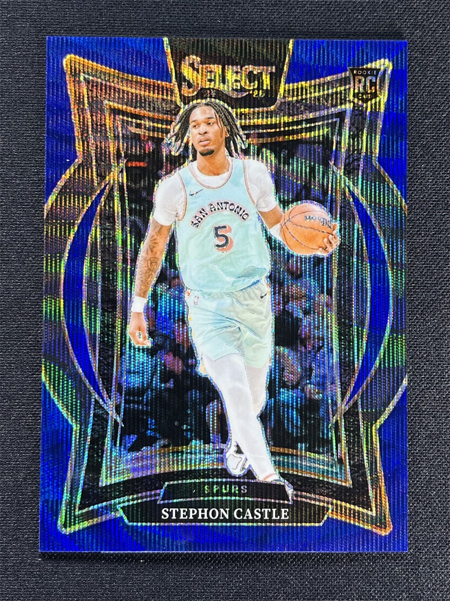 2024-25 Panini Select Stephon Castle #72 Concourse Blue Wave Prizm Rookie RC /75