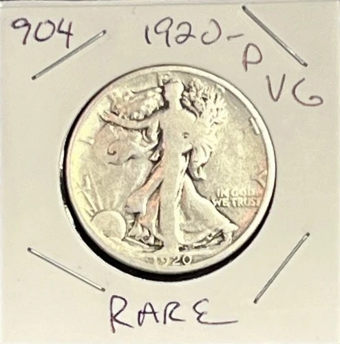 1920-D VG RARE WALKING LIBERTY HALF DOLLAR