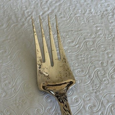 Chrysanthemum Cold Meat Fork Tiffany Sterling Silver No Monogram 8