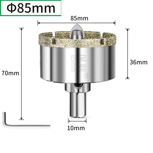 Diamantbohrer 16mm - 120mm Bohrkrone Lochsäge Fliesenbohrer Keramik Marmor Glas - Picture 34 of 41
